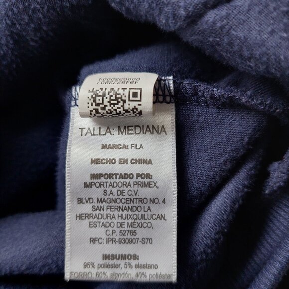 Vintage Navy Blue FILA Velour Tracksuit, Hooded Jacket and Pants Set, M/S - Picture 7 of 13